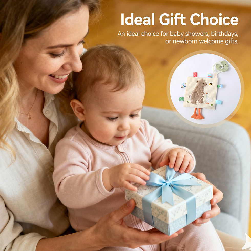 Thumbnail: Little Paws Baby Sensory Gift Set — Cloth Book & Washcloths