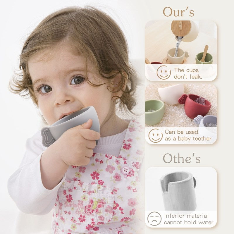 Thumbnail: Little Paws Wooden Pretend Play Set — Tea Party, Cookware & Music