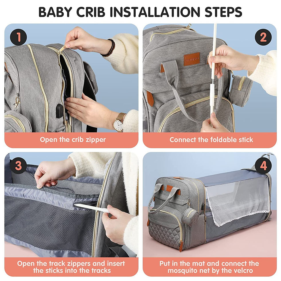 Thumbnail: Little Paws Convertible Diaper Bag Backpack