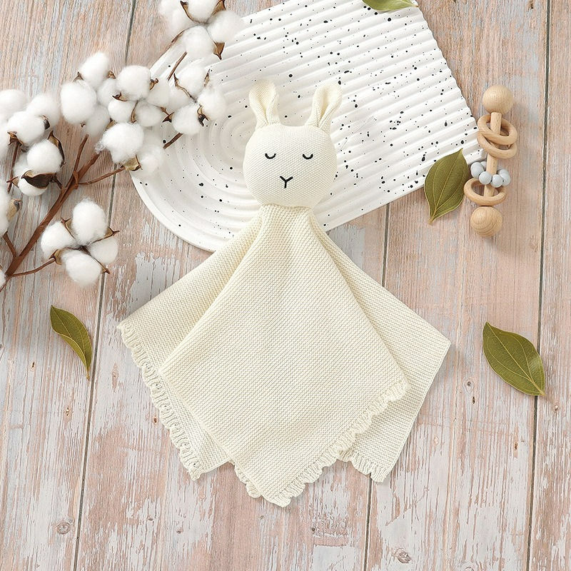 Thumbnail: Little Paws Knitted Rabbit Comforter Blanket