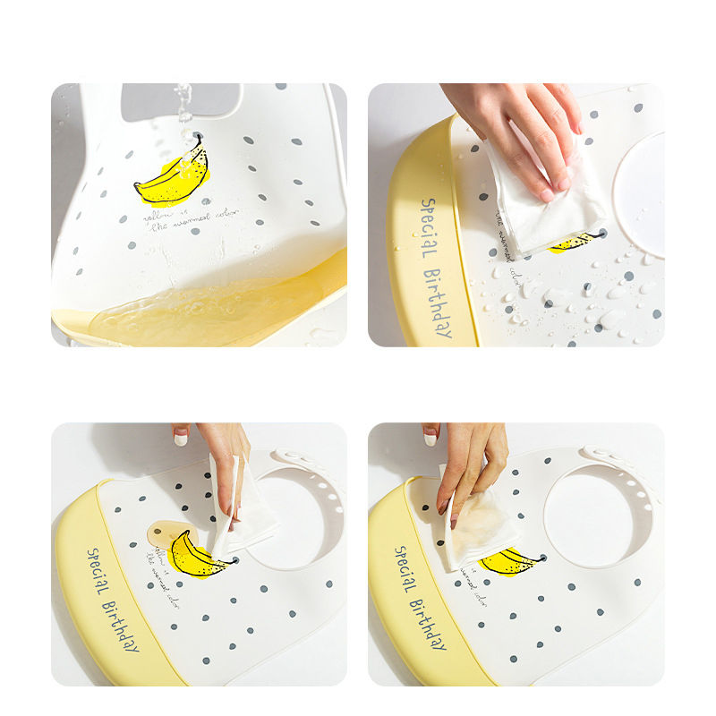 Thumbnail: Little Paws Silicone Baby Bib — Cartoon Design