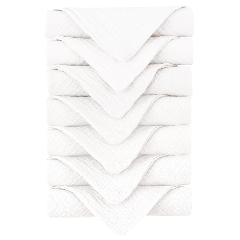 Thumbnail: Little Paws Cotton Baby Burp Cloth Set