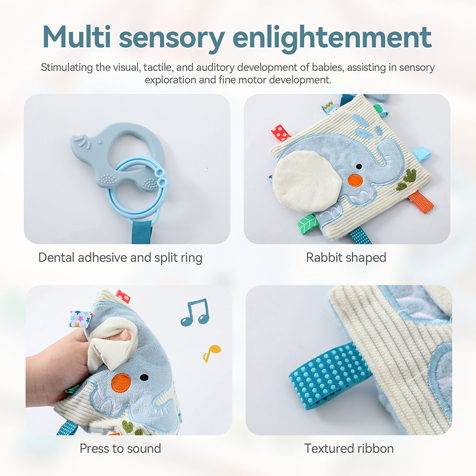 Thumbnail: Little Paws Baby Sensory Gift Set — Cloth Book & Washcloths