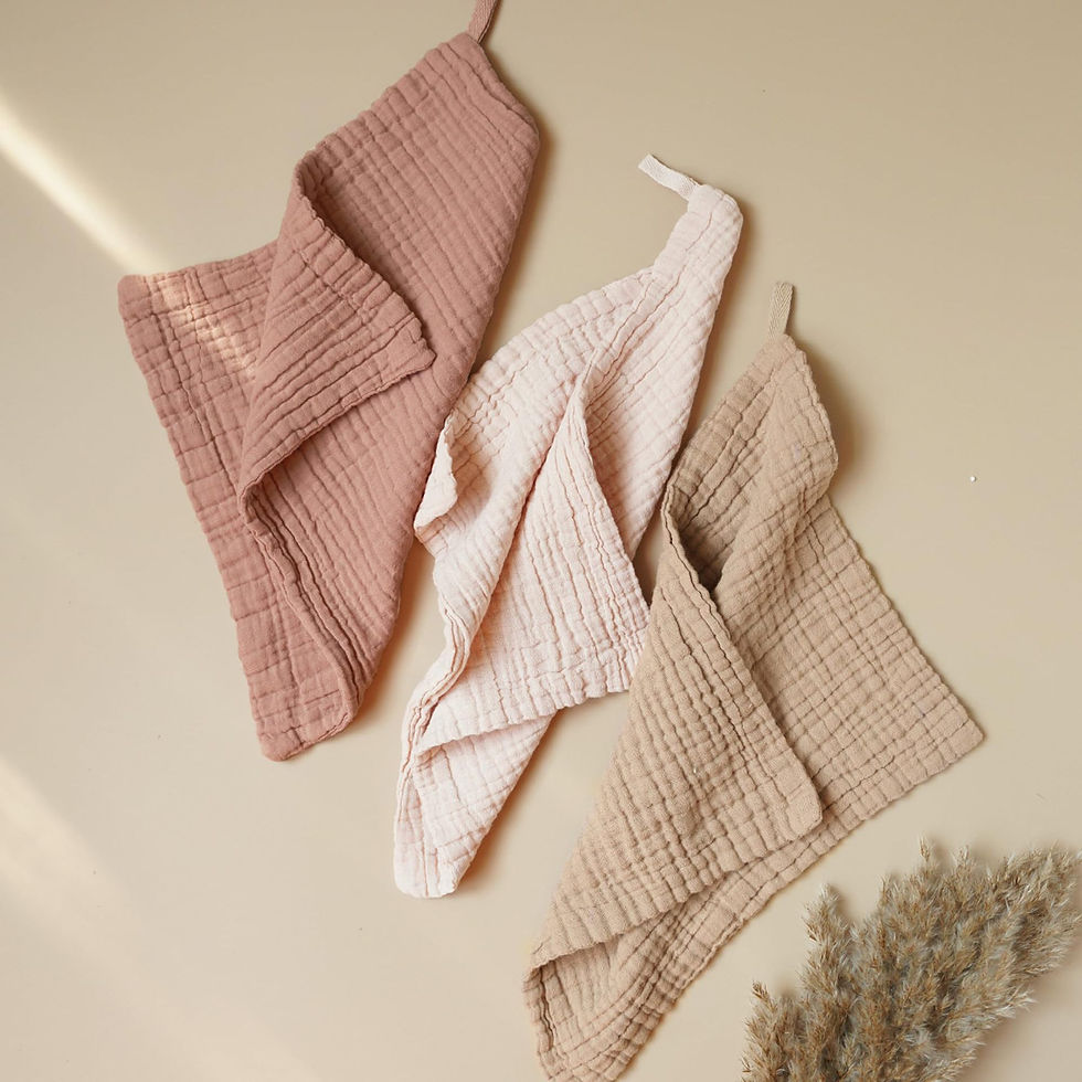 Thumbnail: Little Paws Cotton Baby Burp Cloth Set
