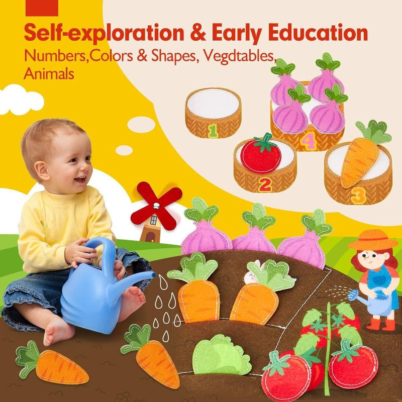 Thumbnail: Little Paws Montessori Felt Quiet Book — Farm Animals