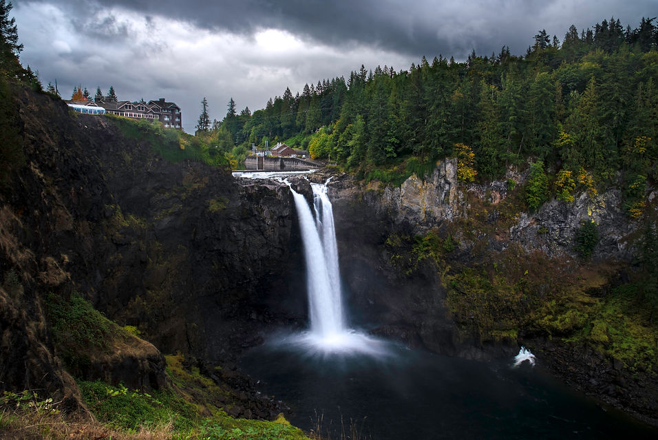 Seattle Grey Sky Waterfall