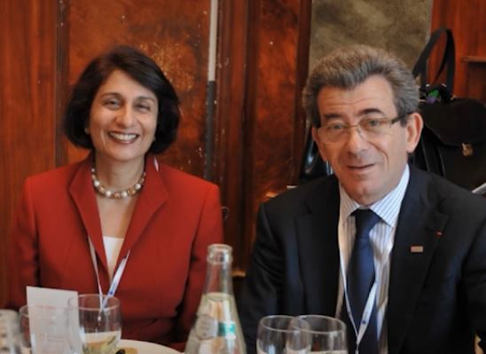 Rohini with Michel Landel, Former CEO of Sodexo
