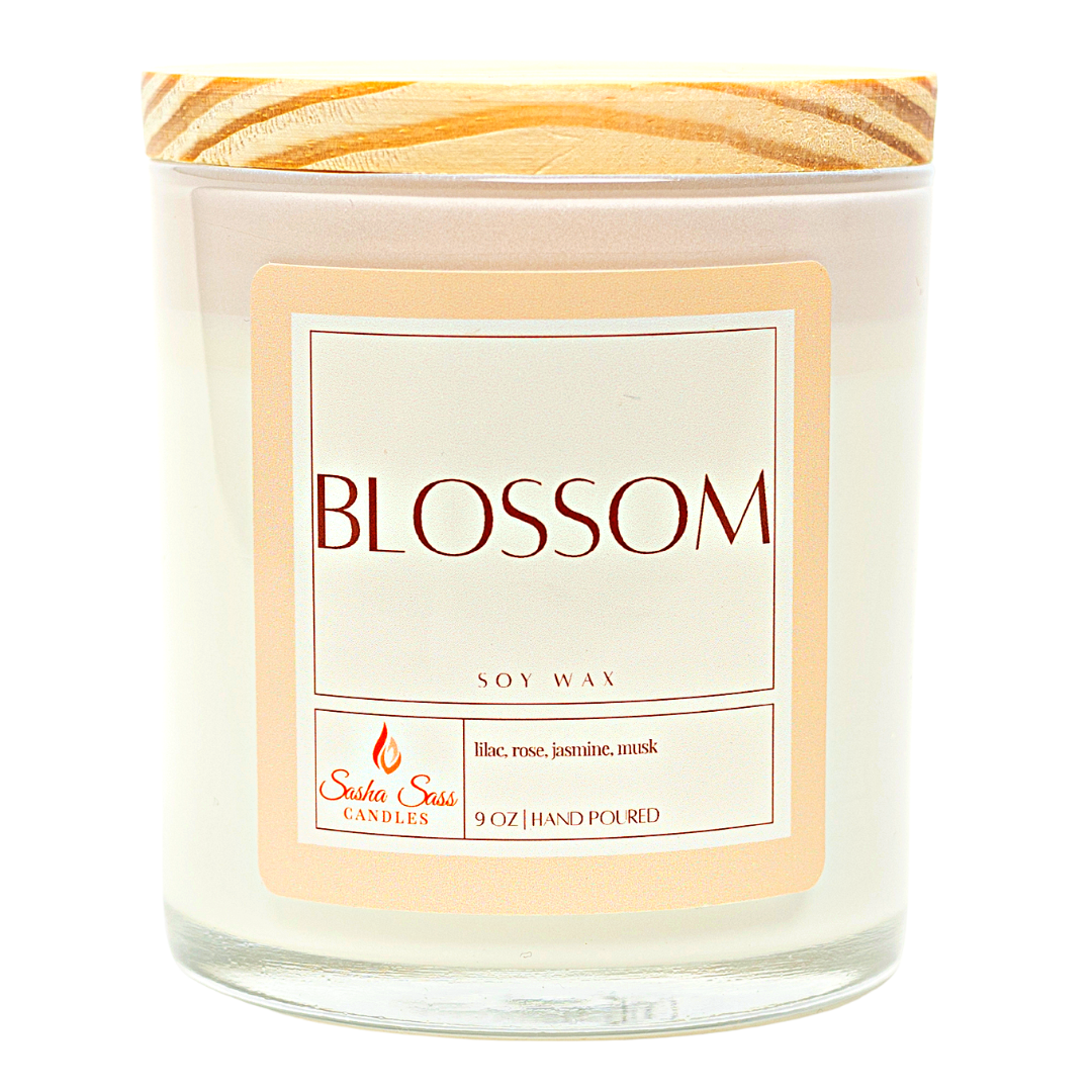 <img src="blossom" alt="Blossom Candle with calming lilac, rose, and jasmine">