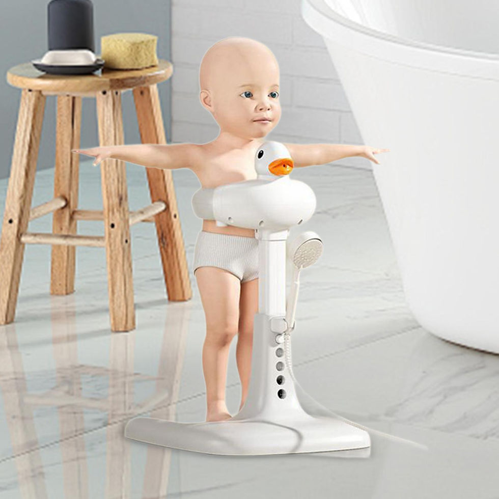 Thumbnail: Baby Standing Bath Anti Slip Baby Bath Support for Newborn 0-6 Months Infant