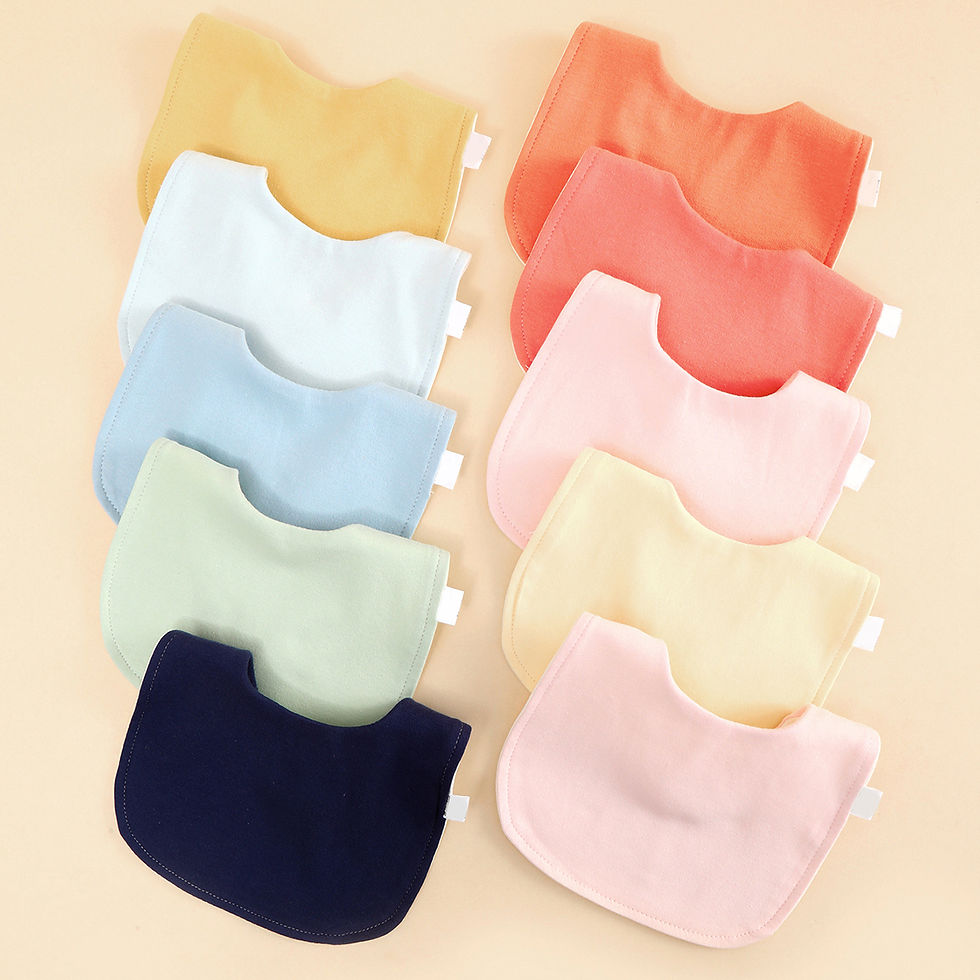 Thumbnail: 2/3pcs Cotton Soft Baby Adjustable Bibs Infant Bib Newborn Burp Cloths Bandana S