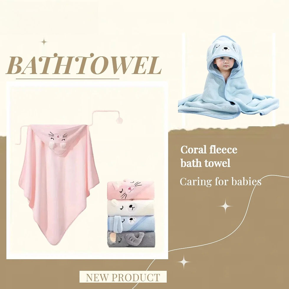 Thumbnail: New Soft Coral Velvet Baby Bath Towel, Warm Ultra Plush Bathrobe, Fast Water Abs