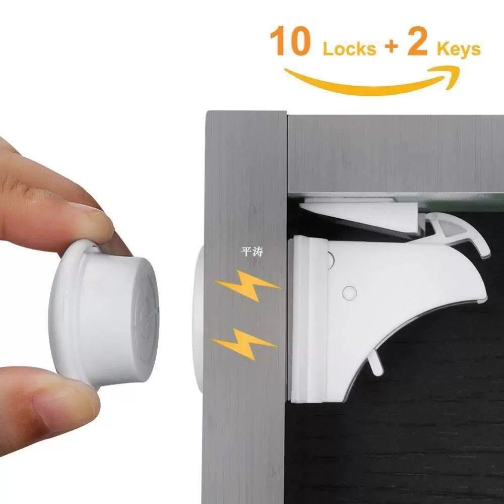 Drawer Latch Cabinet Door Magnetic Child Safety Lock Limiter Children Protection