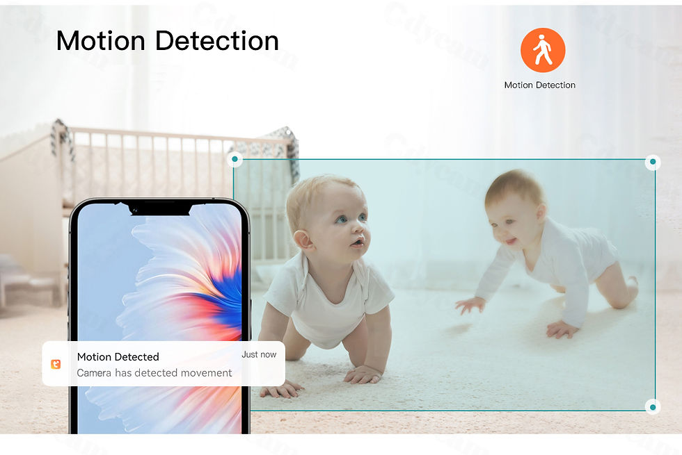 Thumbnail: Premium 5" Wi-Fi Baby Monitor | PTZ Camera, Night Vision & Tuya App