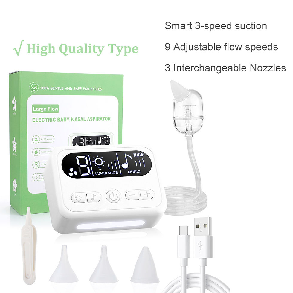 Thumbnail: Baby Nasal Aspirator Electric Nose Cleaner Newborn Baby 9-Speed Nose Suction Dev