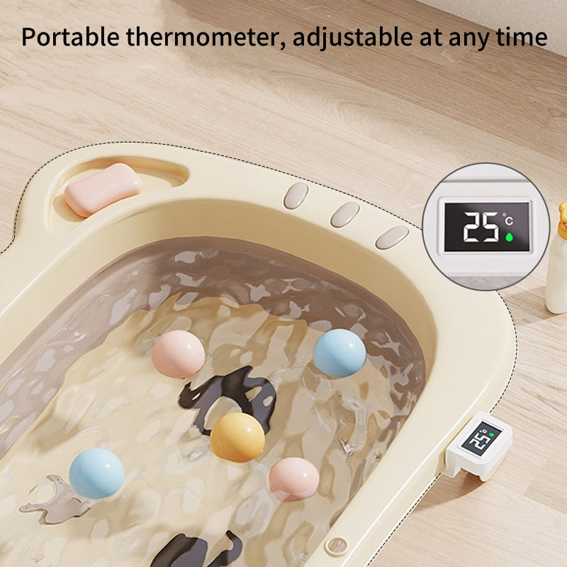 Thumbnail: 0-18 months baby bathtub - Cartoon-shaped newborn baby seat-and-lie smart temper