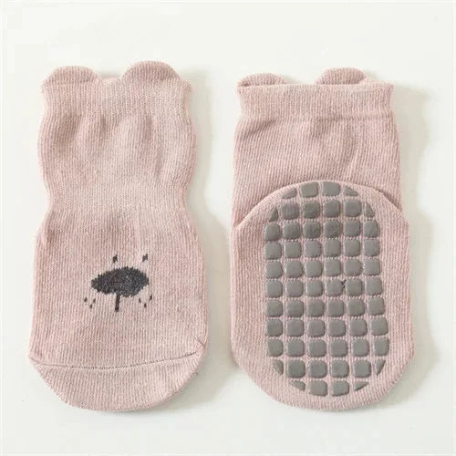 Thumbnail: 3/5 Pairs Baby Adorable Animals Pattern Non Slip Floor Socks, Breathable Casual 