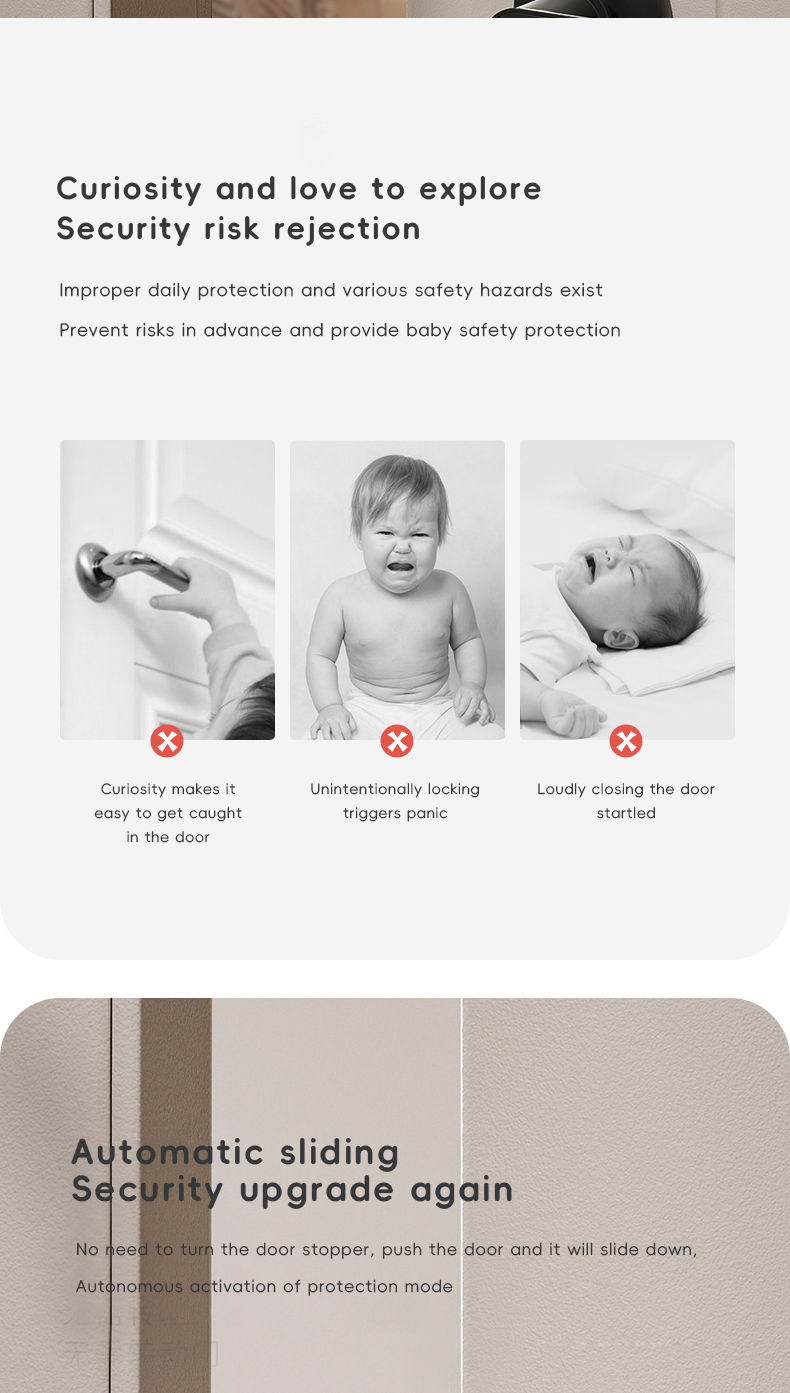 Thumbnail: Door Stopper Baby Safety Child Safety Door Stop Home Prevent Doors From Closing 