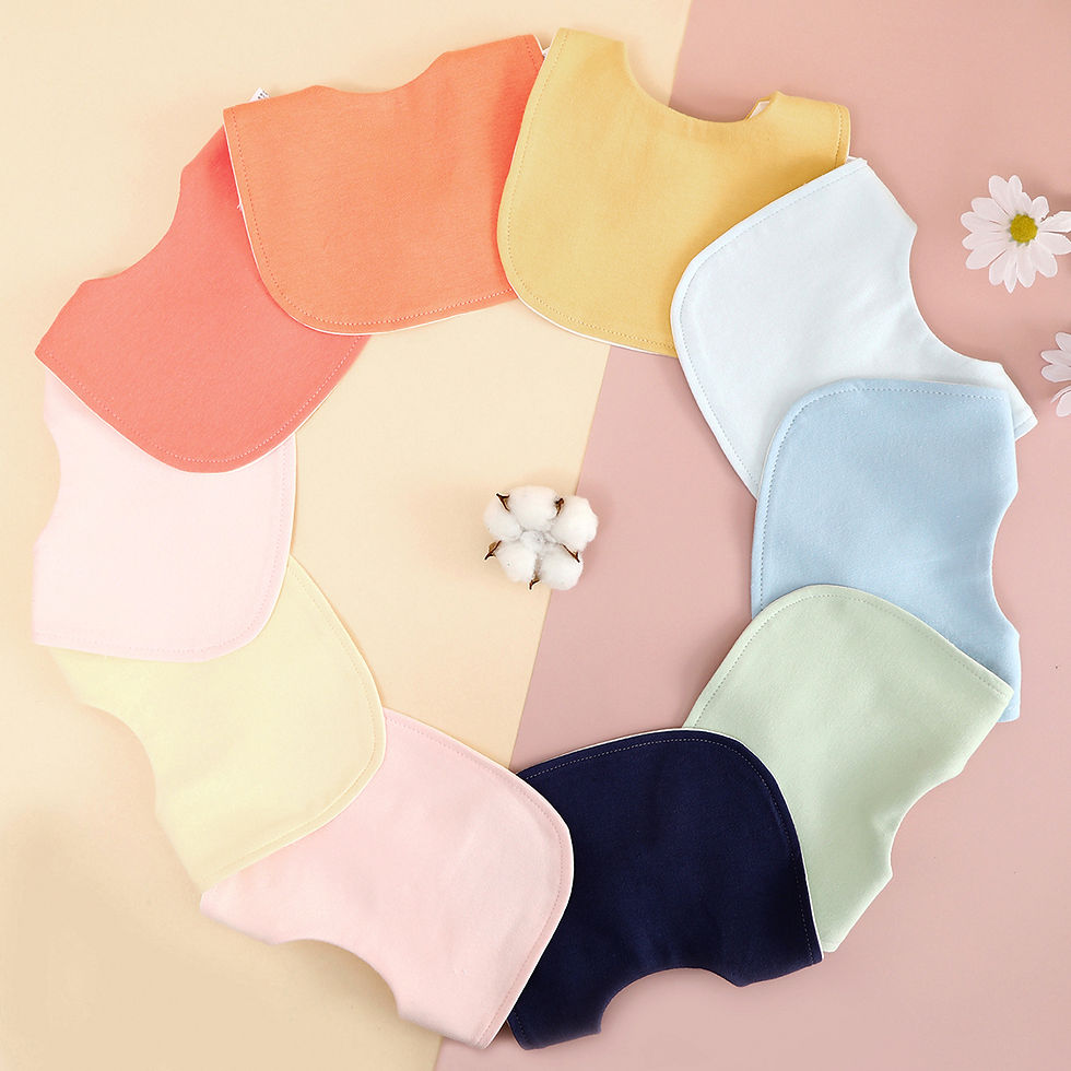 Thumbnail: 2/3pcs Cotton Soft Baby Adjustable Bibs Infant Bib Newborn Burp Cloths Bandana S