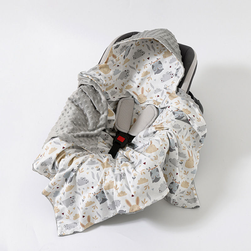 Thumbnail: Baby Safety Seat Basket Blanket for Newborn Doudou Fleece Quilt Swaddle Wrap Win