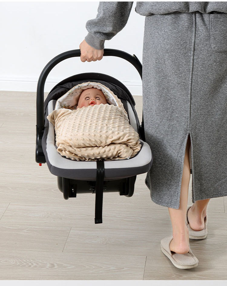 Thumbnail: Baby Safety Seat Basket Blanket for Newborn Doudou Fleece Quilt Swaddle Wrap Win
