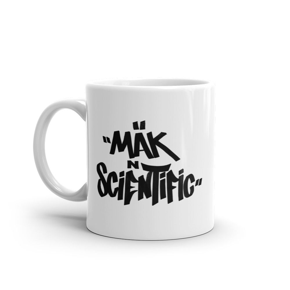Mäk n Scientific White glossy mug