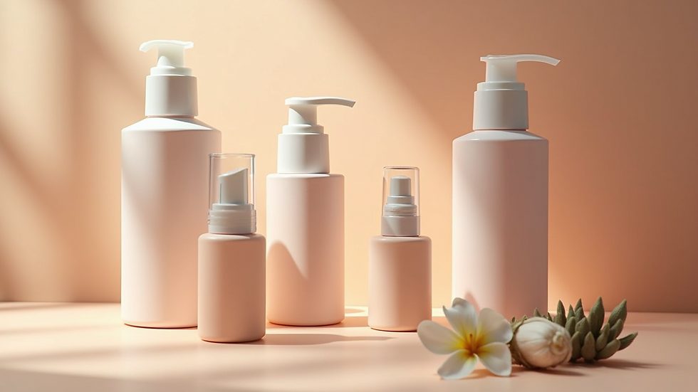 High angle view of hair care products