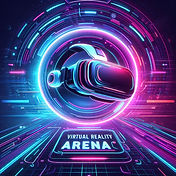 A futuristic and vibrant visual design for a virtual reality event. The image should featu