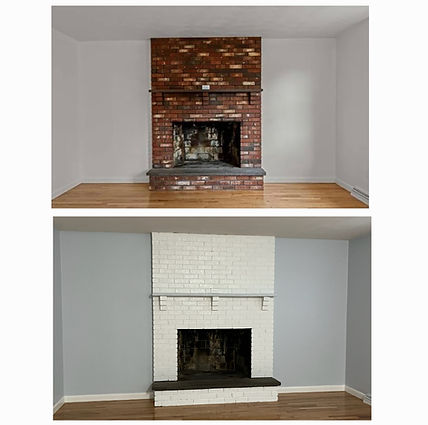 painting a fireplace