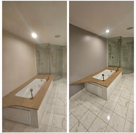 painting bathroom
