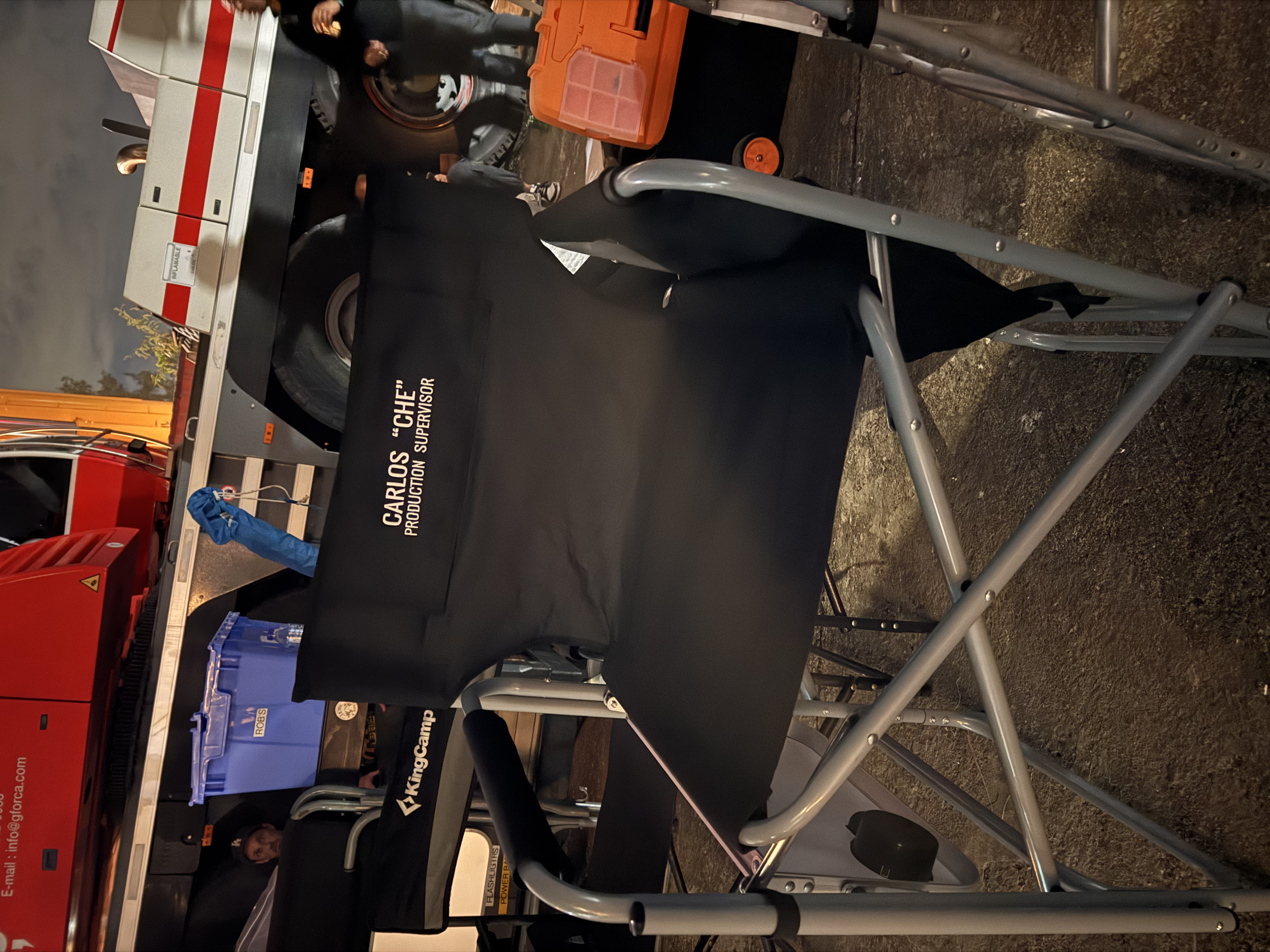 Carlos Rey del Castillo’s production chair