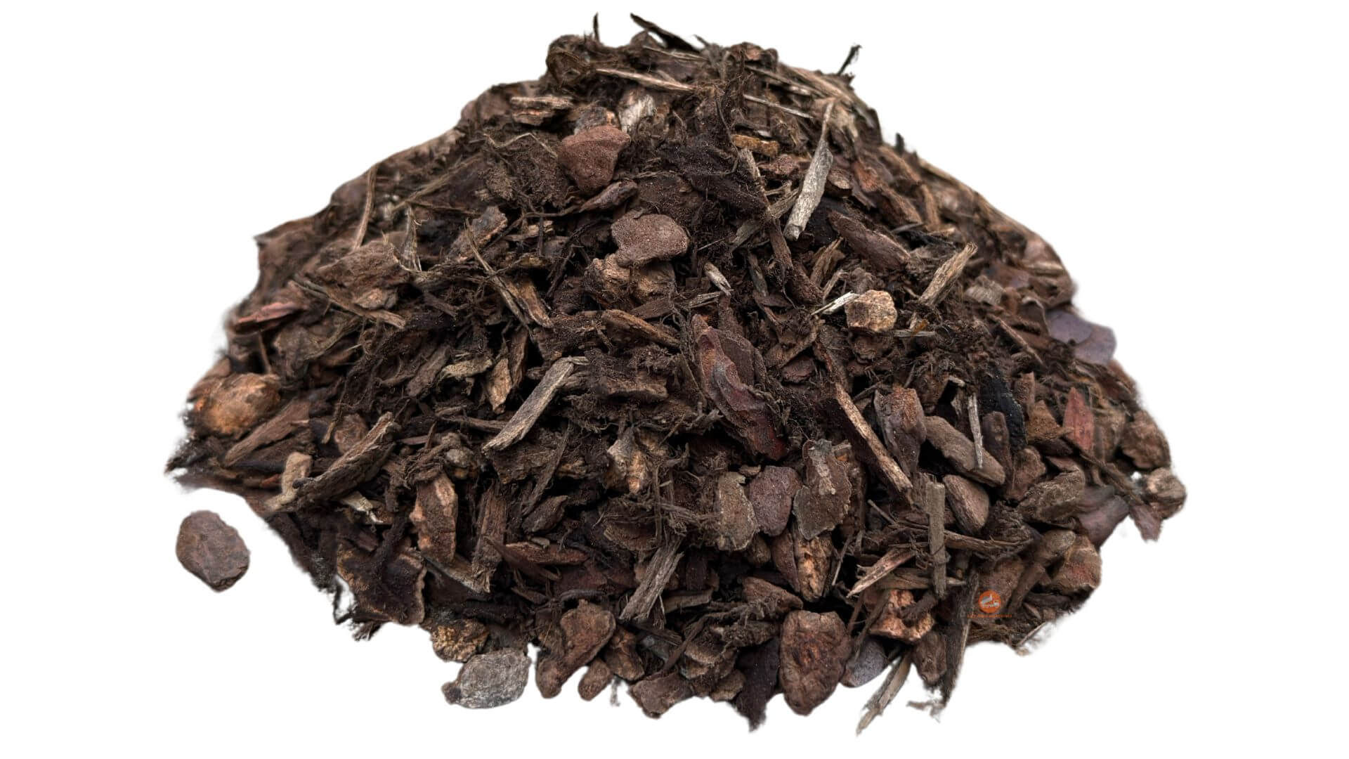 English Garden Mulch bulk pile with rich natural brown bark texture