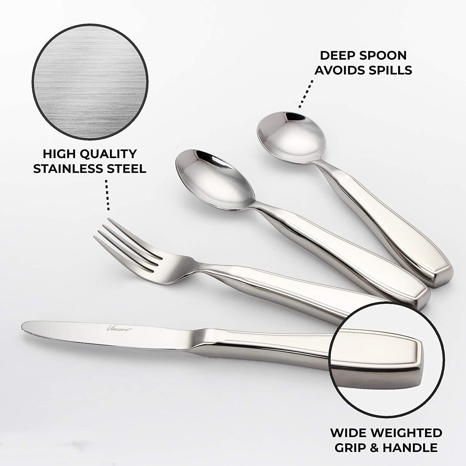Weighted Cutlery Set - Aid Tremors or Grip Challenges