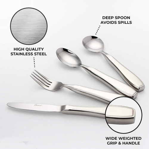 Weighted Cutlery Set Aid Tremors or Grip Challenges