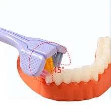 Thumbnail: Three Sided Toothbrush - Adult and Children - Soft