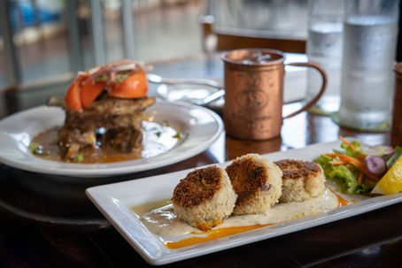 Cajun Crab Cakes with a Creamy Dill Dipping Sauce 