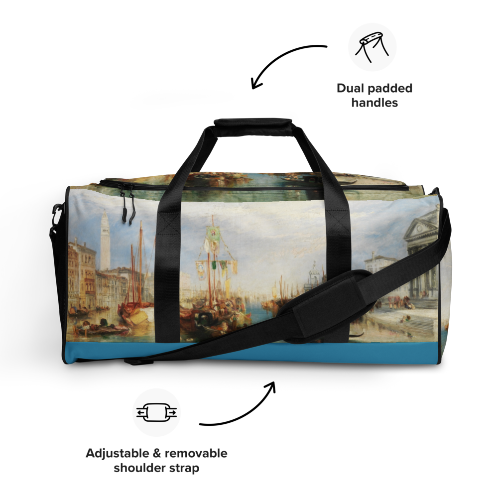 Duffle bag. “Venice, from the Porch of Madonna della Salute” by J. M. W. Turner