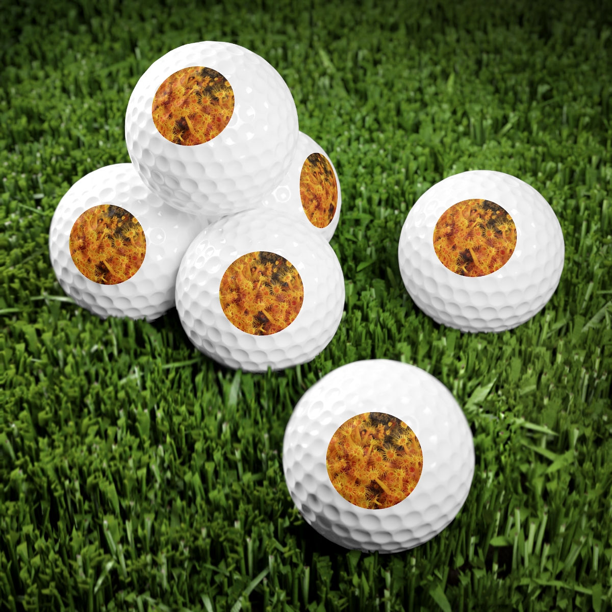 Golf Balls, 6pcs. Artwork "Cinqueterre i Canaloni 0930" by Martino Motti