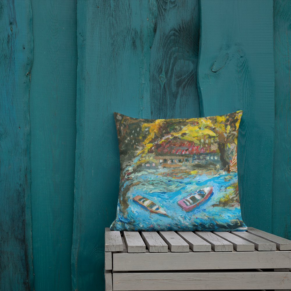 Premium Pillow: Art by Maria Papafili, "Autumn Sonata I"