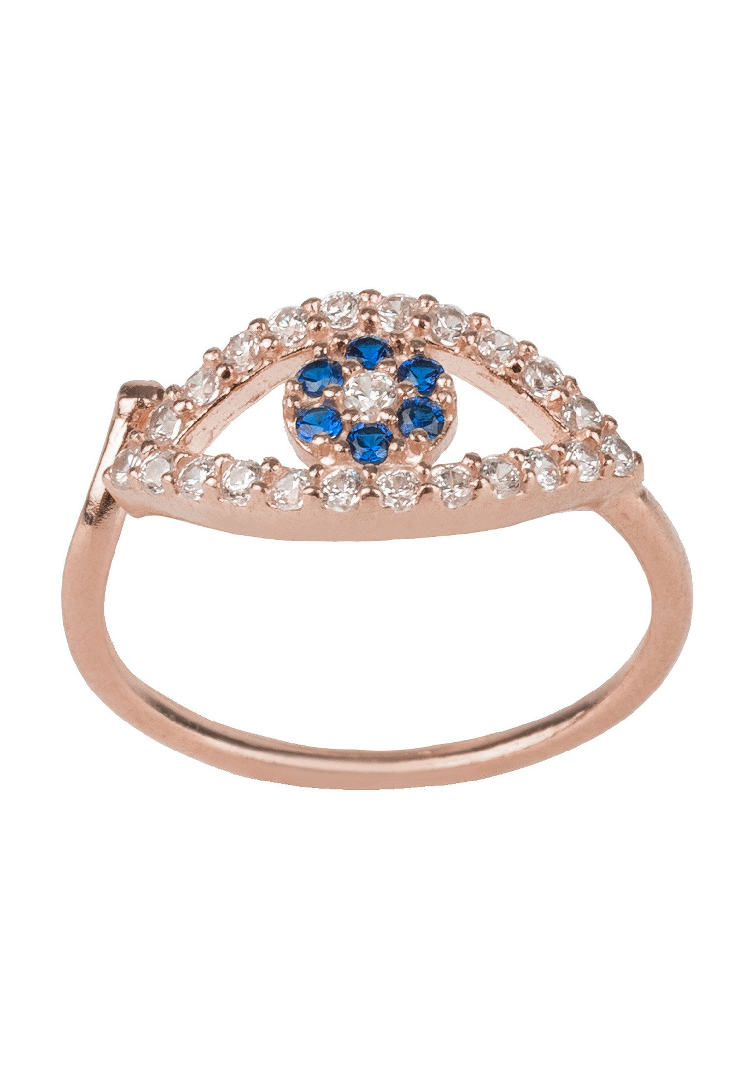 Evil Eye Midi Pinky Ring Rosegold
