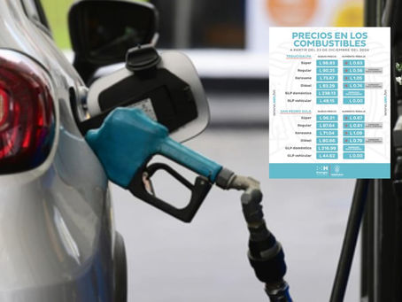 ¡Regalo de navidad! Suben los combustibles a partir del lunes 23 de diciembre