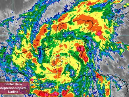 Nadine se degrada a depresión tropical sobre el norte de Guatemala