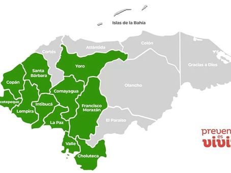 Emiten Alerta Verde en 11 departamentos del país por 48 horas
