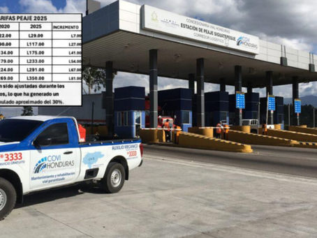 COVI Honduras solicita aumento a la tarifa de peaje por deuda de 7 millones dólares 
