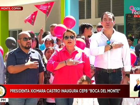 Xiomara Castro inauguró CEPB Boca del Monte en Copán 