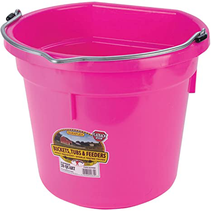 20qt Flat Back Plastic Bucket