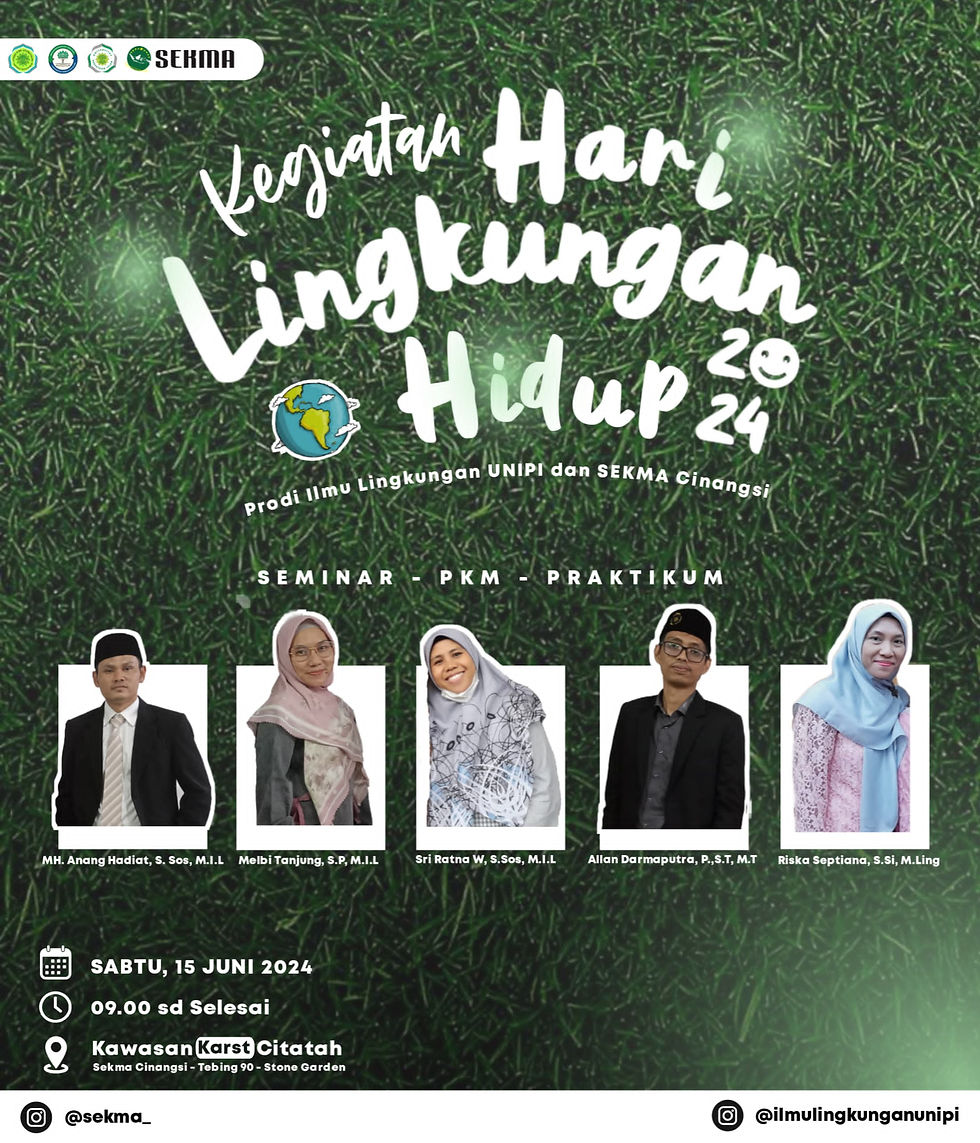 Kolaborasi Sekma dengan Program Studi Ilmu Lingkungan UNIPI dalam memperingati Hari Lingkungan Hidup Sedunia