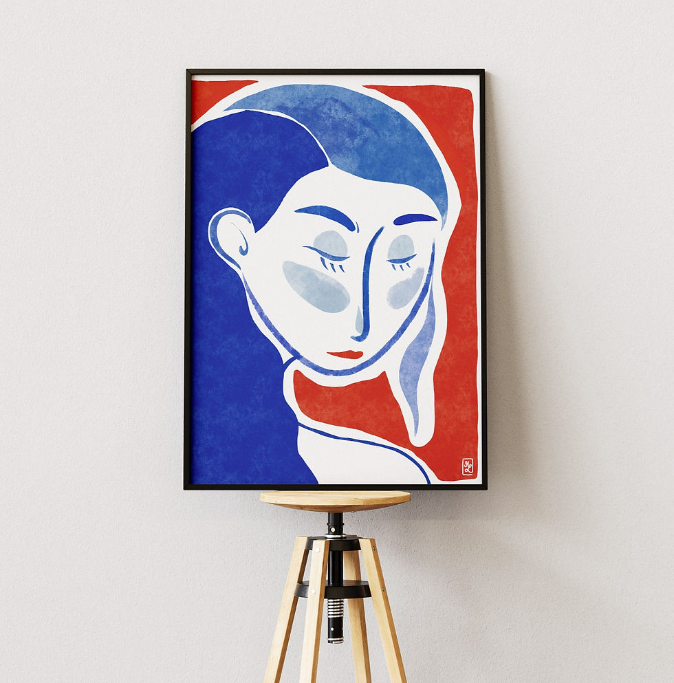 Affiche "Rouge bleu"