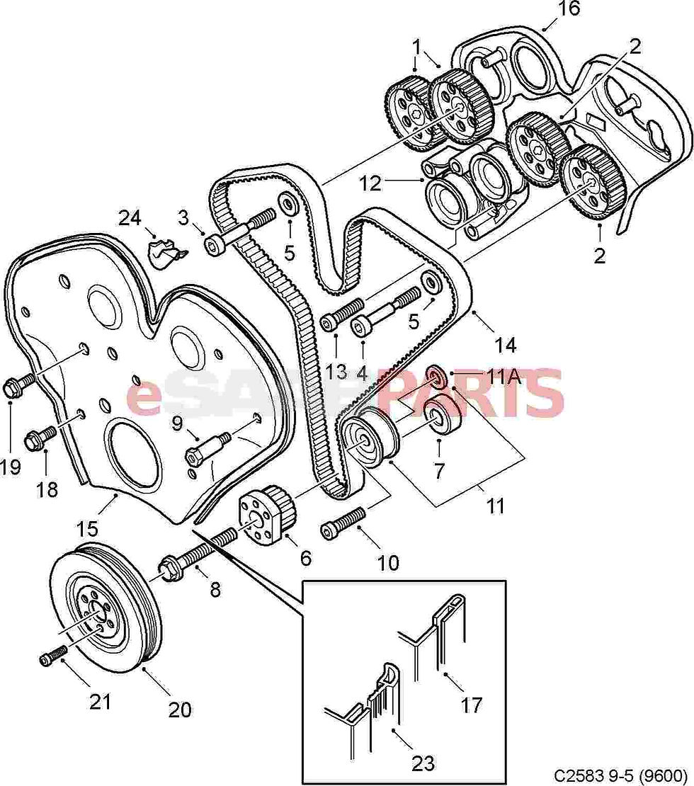 Thumbnail: 9483900  Pulley Timing Chain (B308)  NO. 20 on image