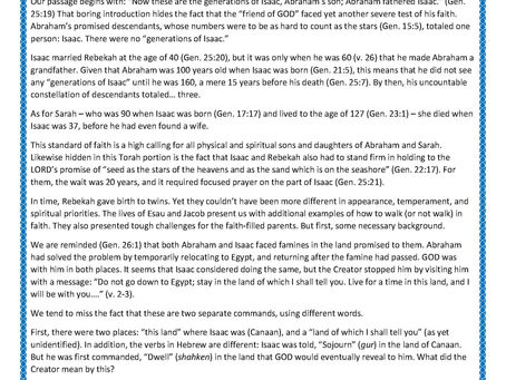 Parashat Toldot (Gen. 25:19-28:9)