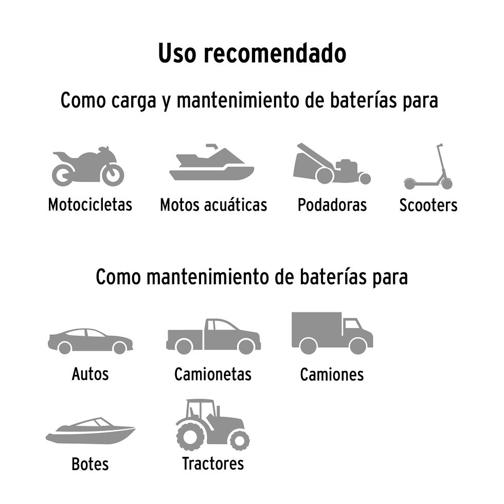 Miniatura: Cargador / mantenedor de 1 A para baterías de 6/12V, TRUPER 101610